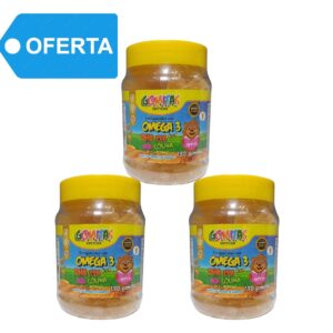 OMEGA 3, 6 y 9 DHA, EPA, ARA, COLINA, B12 Y POTASIO x 130 GOMS SOTTCOR - TRIPACK