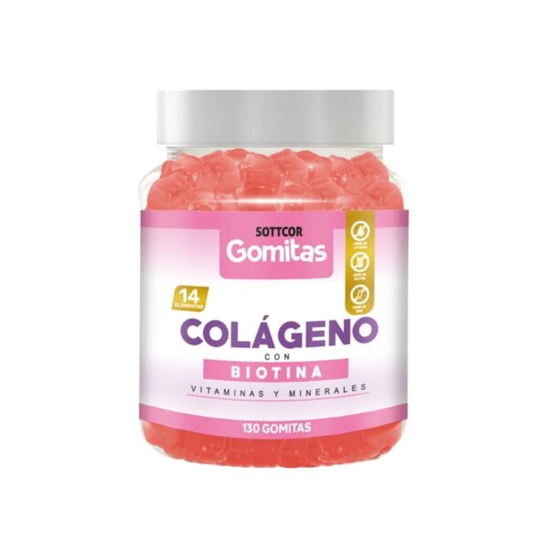 COLAGENO CON BIOTINA x 130 GOMS SOTTCOR - TRIPACK - Imagen 3