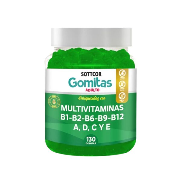 MULTIVITAMINAS B1,B2, B6, B9, B12, A, C, D Y E x 130 GOMS SOTTCOR - TRIPACK - Imagen 2
