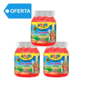 ZINC QUELADO, MAGNESIO, BETAGLUCANO, VITAMIN C Y SELENIO 130 GOMS - TRIPACK
