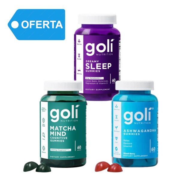ASWAGANDHA + MATCHA MIND + DREAMY SLEEP x 60 GOMS GOLI - TRIPACK