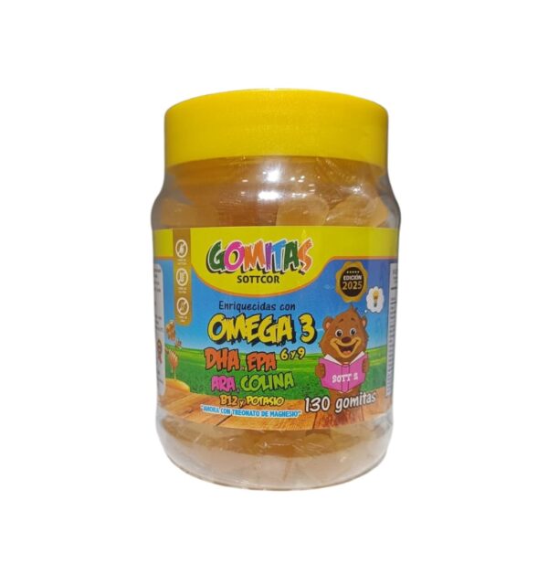 OMEGA 3, 6 y 9 DHA, EPA, ARA, COLINA, B12 Y POTASIO x 130 GOMS SOTTCOR - TRIPACK - Imagen 2
