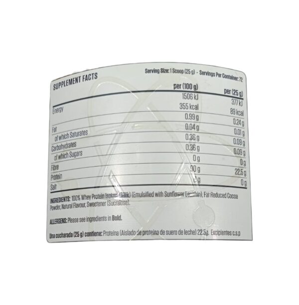 ISO-XP 100% WHEY PROTEIN ISOLATE (POTE DE 1.8KG) - APPLIED NUTRITION - Imagen 2