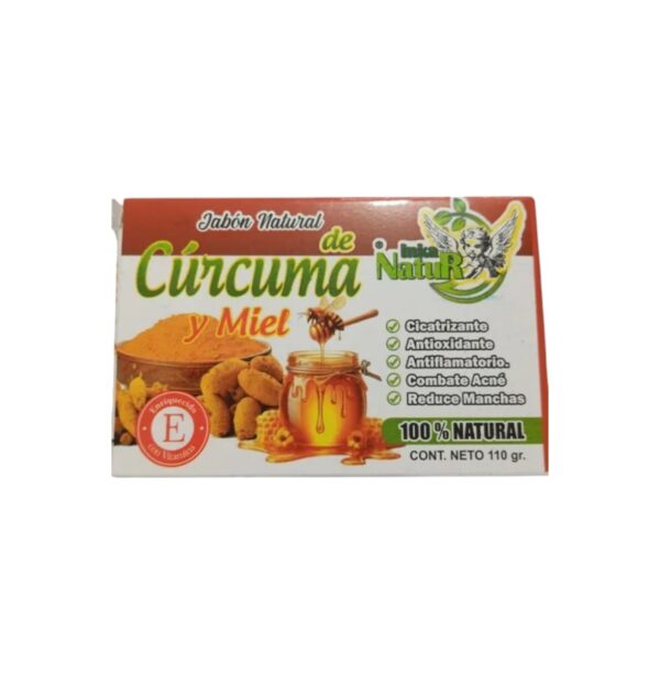 JABON NATURAL DE CURCUMA Y MIEL (110gr) INKA NATUR - PACK (4) - Imagen 2