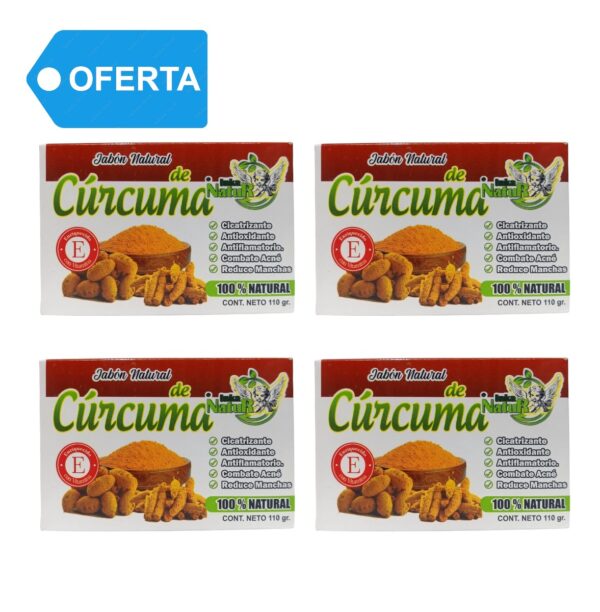 JABON NATURAL DE CURCUMA (110gr) INKA NATUR - PACK (4)