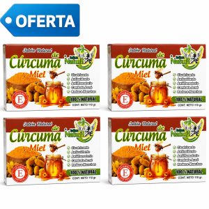 JABON NATURAL DE CURCUMA Y MIEL (110gr) INKA NATUR - PACK (4)