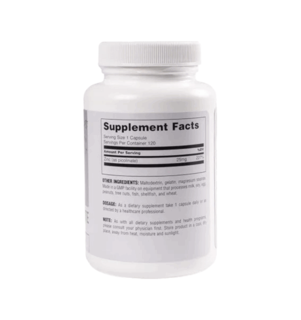 ZINC PICOLINATE (Americano) 25 MG x 120 CAPS - UNIVERSAL NUTRITION - Imagen 2
