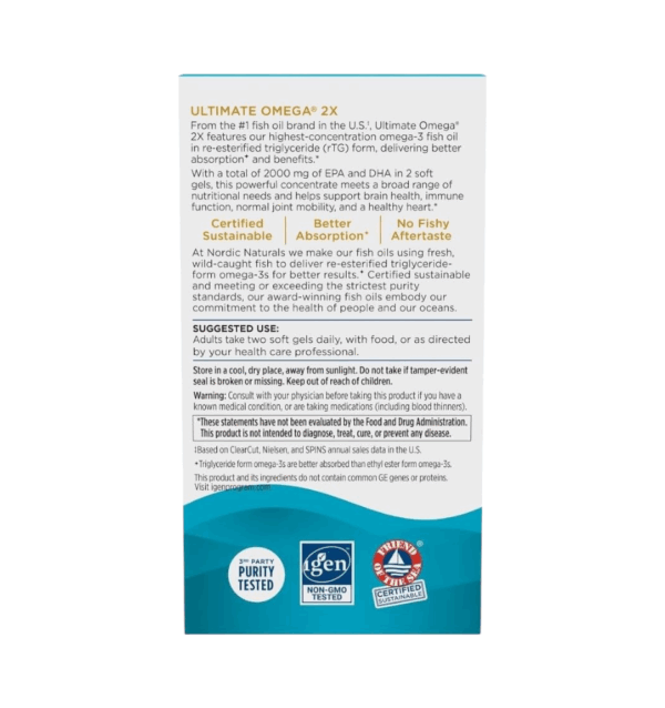 ULTIMATE OMEGA 2X DE 2150 MG x 180 SOFT - NORDIC NATURALS - Imagen 3