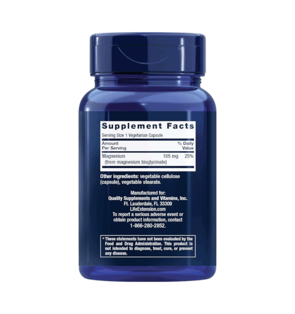 MAGNESIUM GLYCINATE 105 MG x 90 CAPS - LIFE EXTENSION - Imagen 2