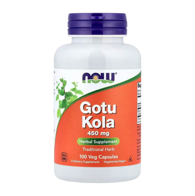 GOTU KOLA 450 MG x 100 CAPS - NOW FOODS - Imagen 3