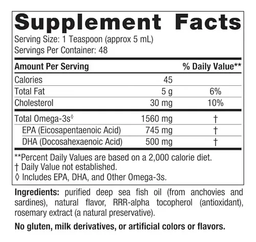OMEGA-3 1560 MG x 237 ML - NORDIC NATURALS - Imagen 2