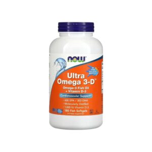 ULTRA OMEGA D-3 FISH OIL 1,000 IU x 180 CAPS - NOW