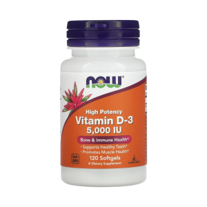 VITAMIN D-3 5,000 IU x 120 CAPS - NOW