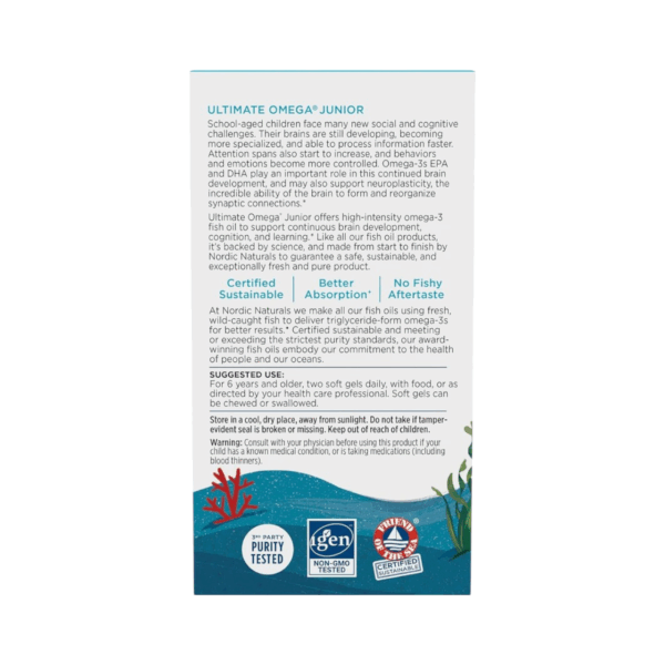 ULTIMATE OMEGA JUNIOR 680 MG x 120 SOFT - NORDIC NATURALS - Imagen 3