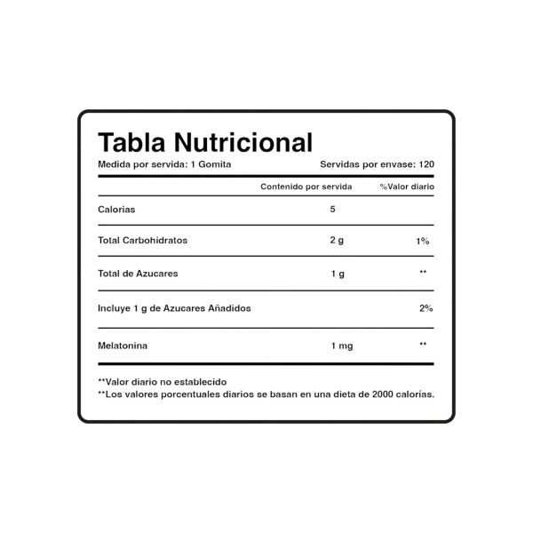 MELATONIN 1 MG x 120 gomitas - NUTRICOST KIDS - Imagen 2