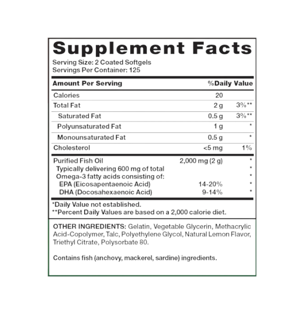 FISH OIL 2,000 MG x 250 SOFT - NATURE'S TRUTH - Imagen 2