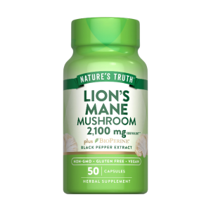 LION'S MANE MUSHROOM 2,100 x 50 CAPS - NATURE'S TRUTH
