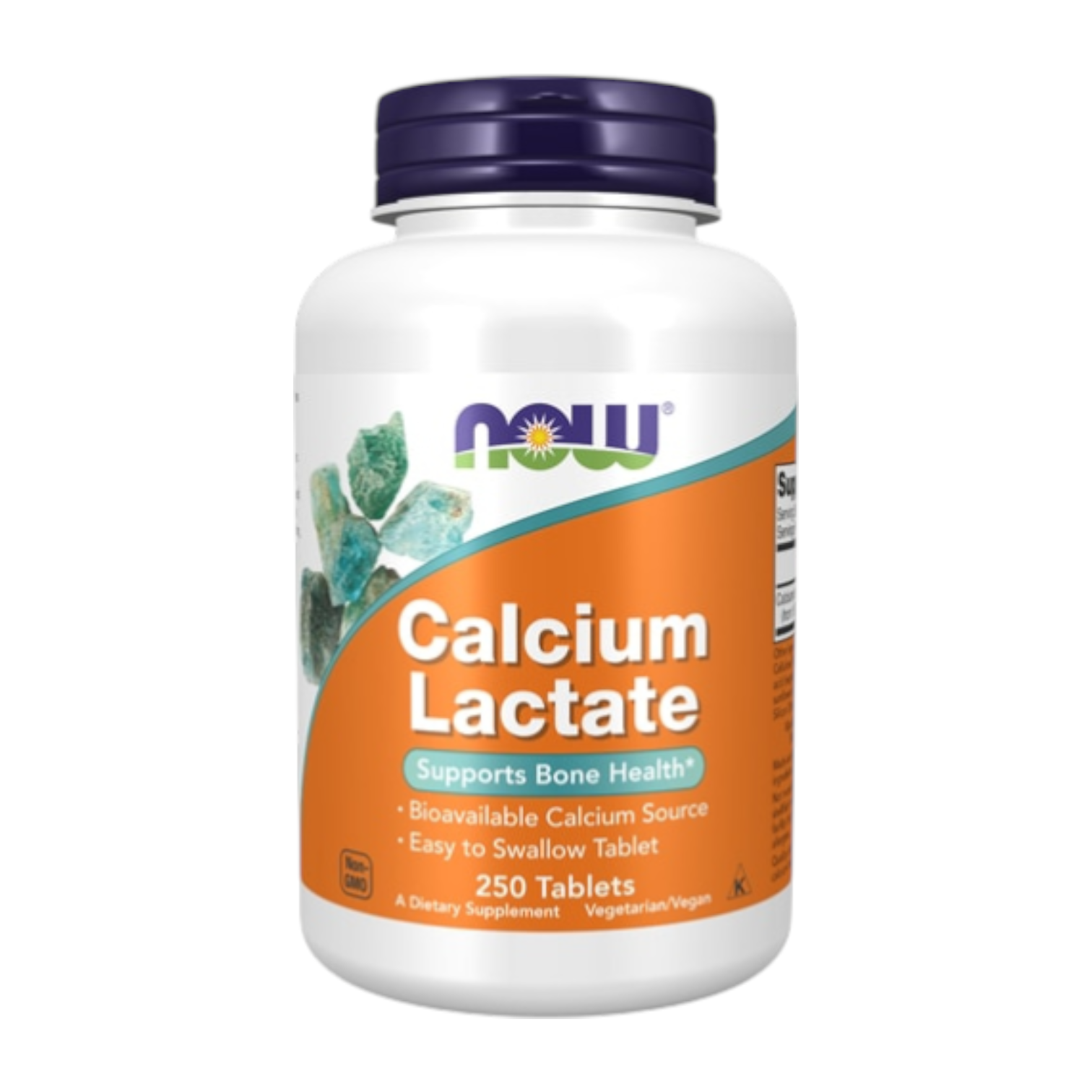 CALCIUM LACTATE 255 MG x 250 TABLETS - NOW - Imagen 3