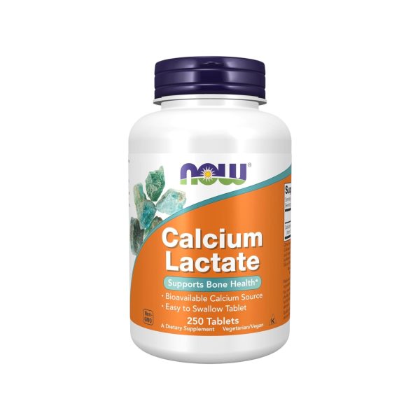 CALCIUM LACTATE 255 MG x 250 TABLETS - NOW