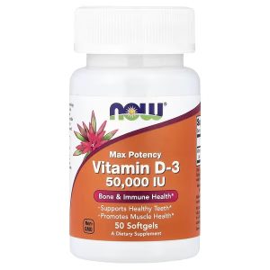 VITAMIN D-3 50,000 IU x 50 CAPS - NOW
