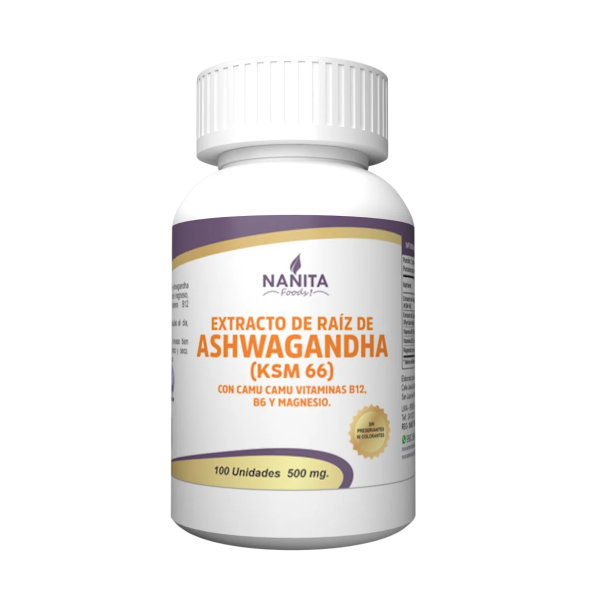 ASHWAGANDHA (KSM 66) 500 MG X 100 UNID - NANITA