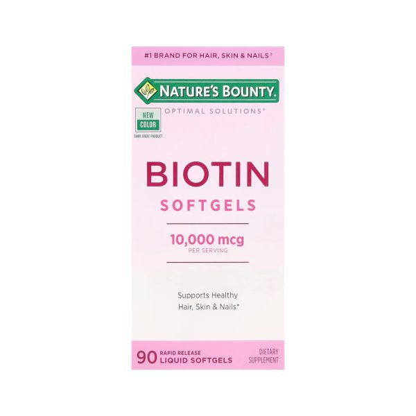 BIOTIN 10,000 MCG x 90 SOFT - NATURE'S BOUNTY
