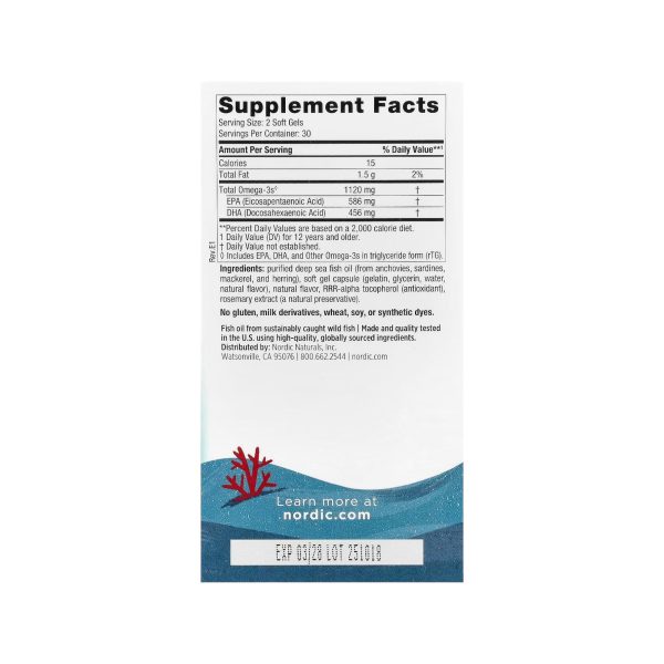 ULTIMATE OMEGA TEEN 1120 MG x 60 SOFT - NORDIC NATURALS - Imagen 2