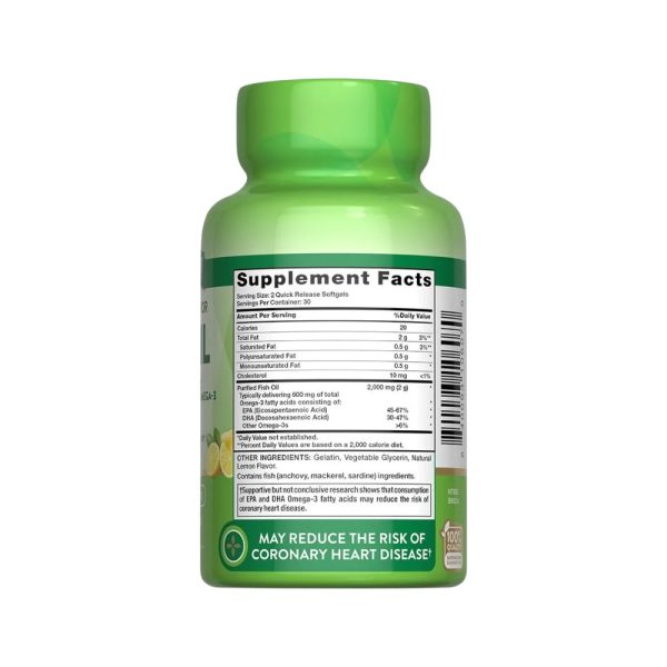 FISH OIL 2,000 MG x 60 SOFT - NATURE'S TRUTH - Imagen 2