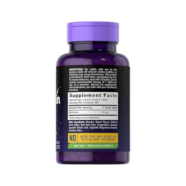MELATONIN 12 MG x 300 TABLETS - CARLYLE - Imagen 2