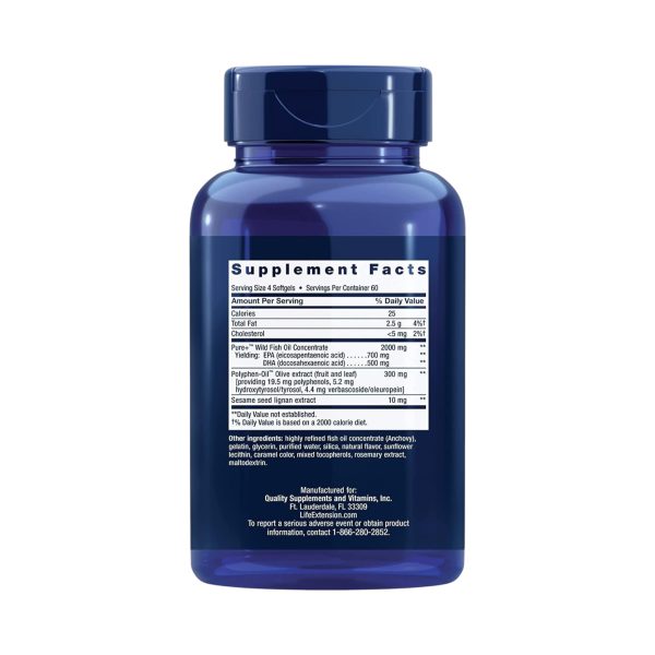 SUPER OMEGA-3 EPA/DHA FISH OIL, 240 SOFT - LIFE ESXTENSION - Imagen 2