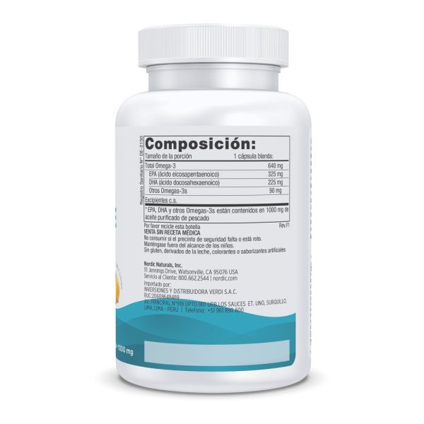 ULTIMATE OMEGA 1000 MG x 60 CAPS - NORDIC NATURALS - Imagen 3