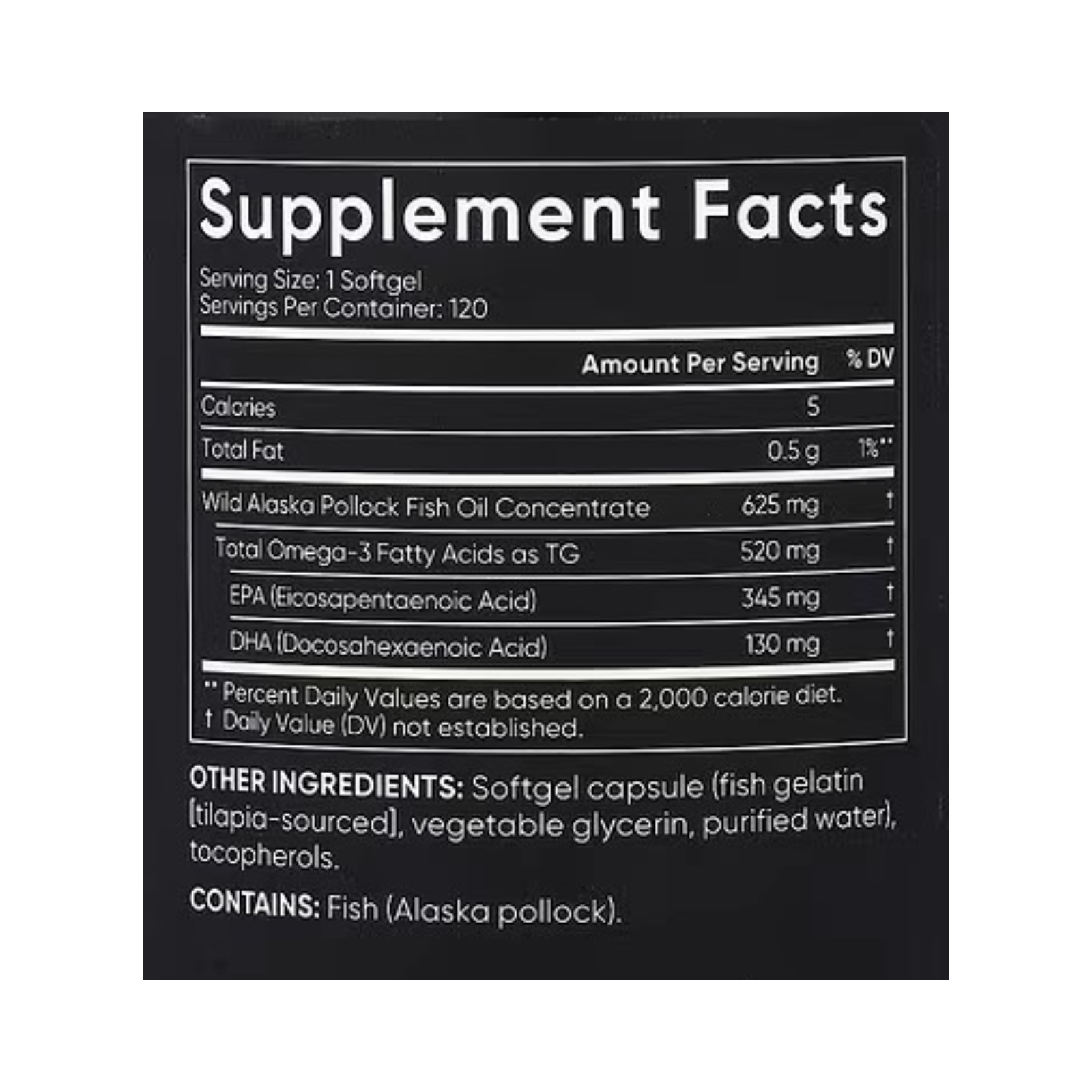 OMEGA-3 FISH OIL 625 MG x 120 SOFT - ALASKAN - Imagen 2