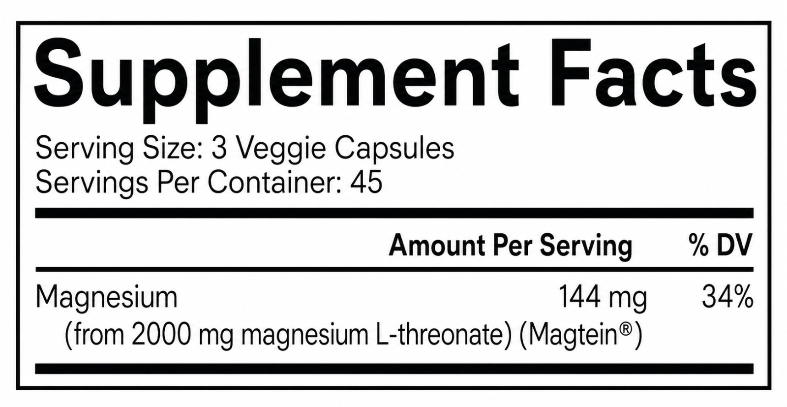 MAGNESIUM L-THREONATE 2000 MG x 87 CAPS - SPORTS RESEARCH - Imagen 4