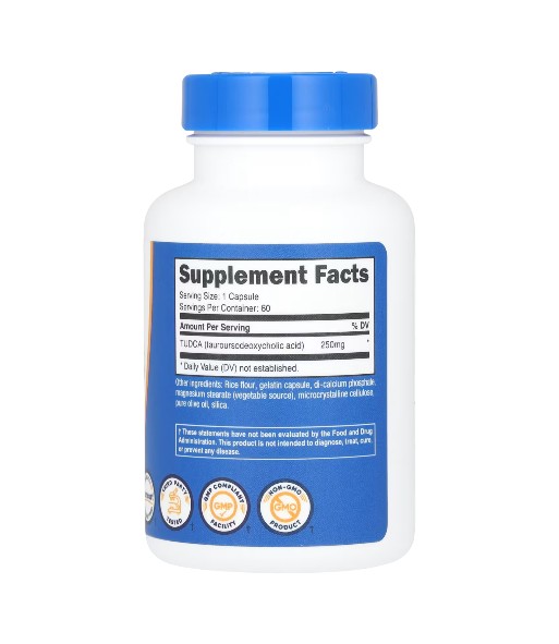 TUDCA (Ácido Taururesodesoxicólico) 250 MG x 60 CAPS - NUTRICOST - Imagen 2