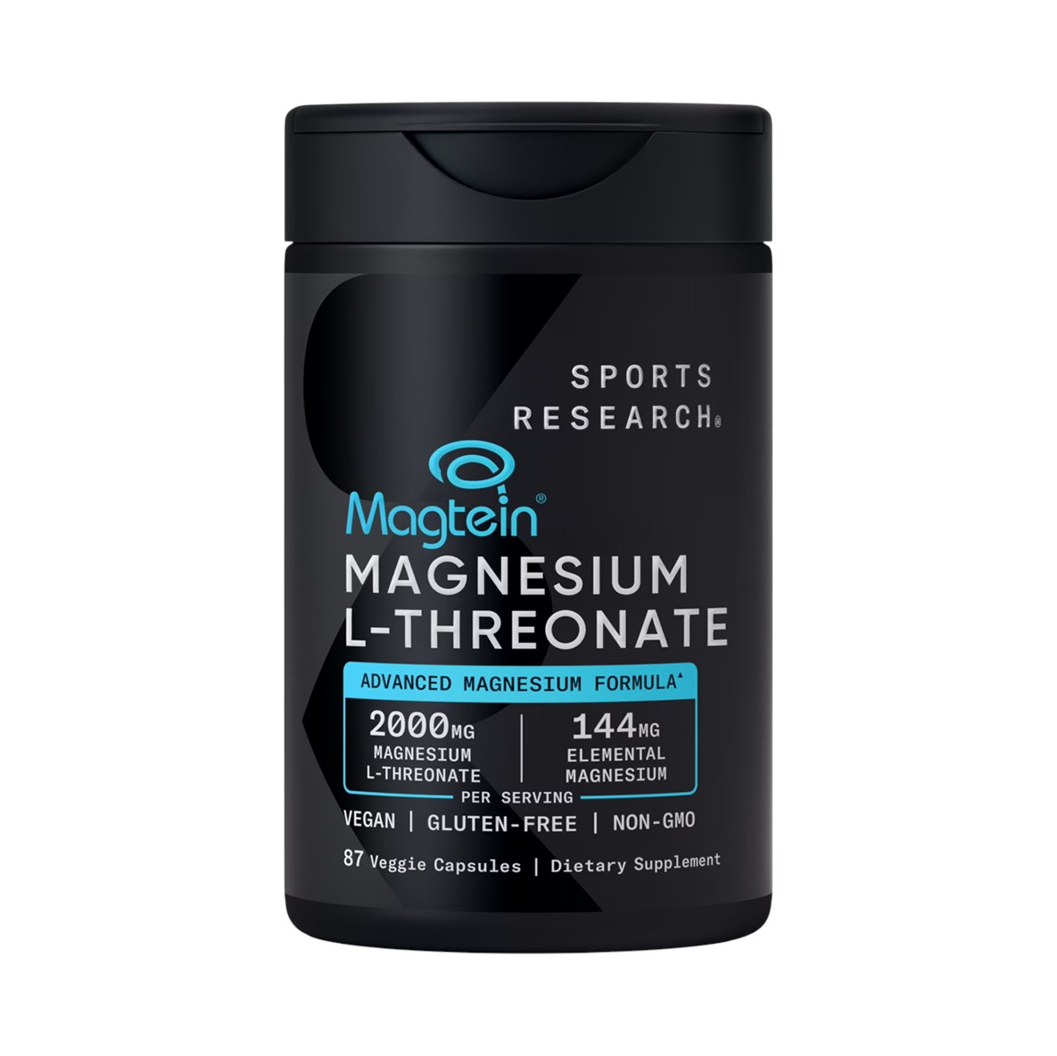 MAGNESIUM L-THREONATE 2000 MG x 87 CAPS - SPORTS RESEARCH