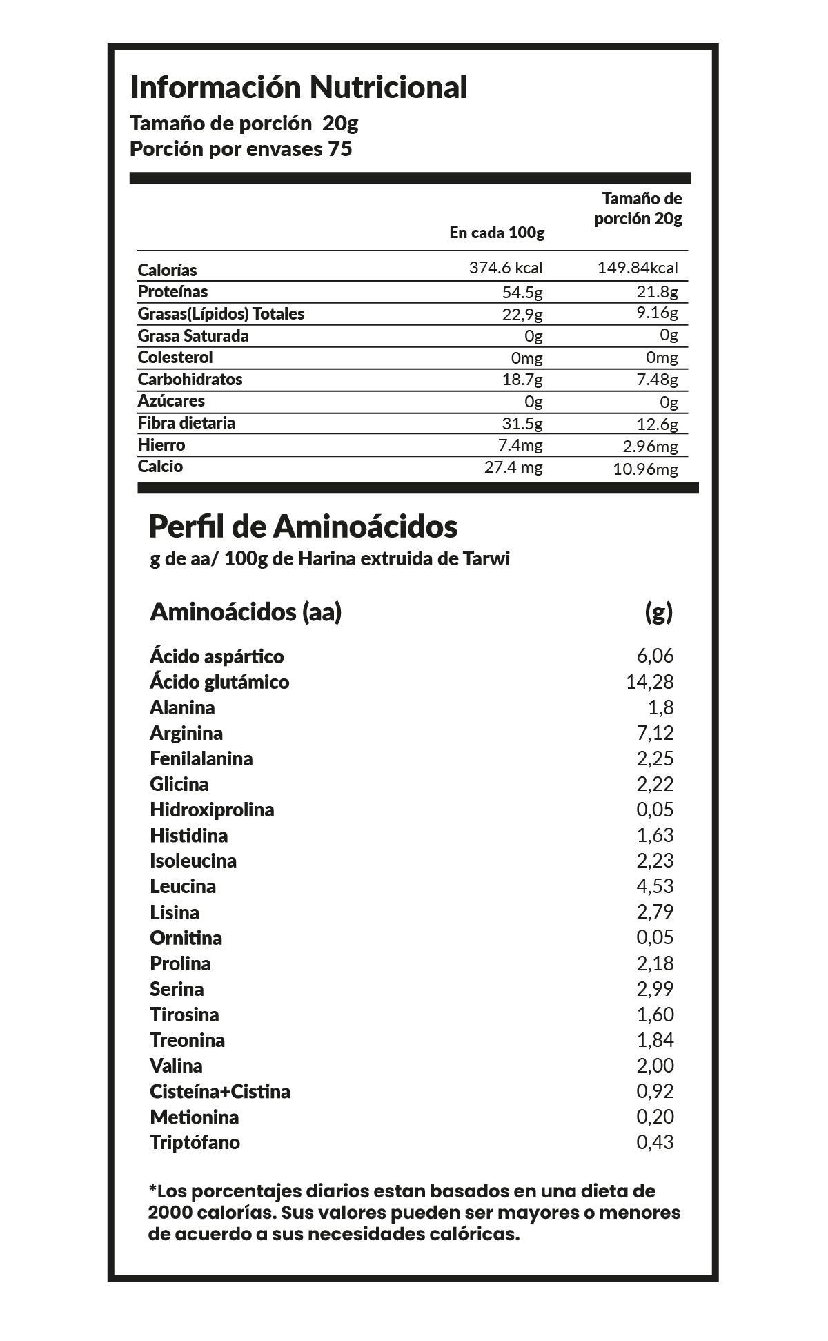 PROTEINA DE TARWI 1.5 KG (POTE) - SMART BLENDS - Imagen 2