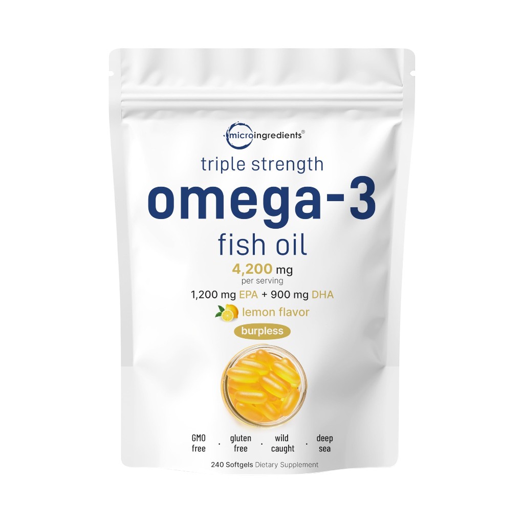 OMEGA-3 (Triple Fuerza) FISH OIL 4,200 MG x 240 SOFT - MICROINGREDIENTS - Imagen 3