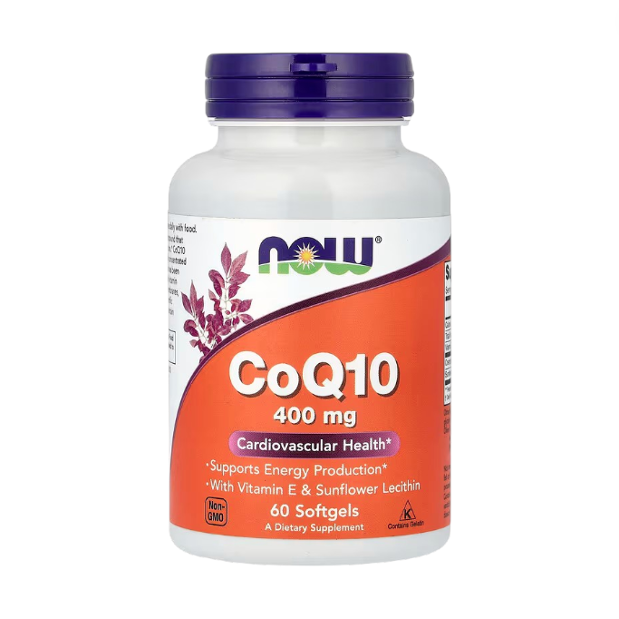 COQ10 (con vitamina E y Lecitina de Girasol) 400 MG x 60 CAPS - NOW
