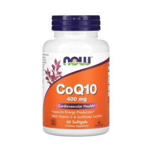 COQ10 (con vitamina E y Lecitina de Girasol) 400 MG x 60 CAPS - NOW