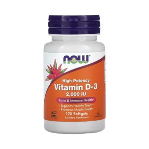 VITAMIN D3 2,000 IU x 120 CAPS - NOW