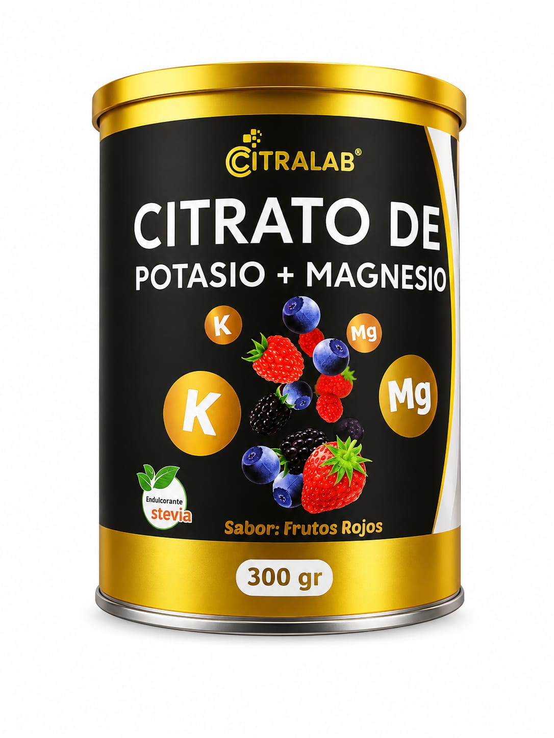 CITRATO DE POTASIO + MAGNESIO x 300 GR (frutos rojos) - CITRALAB