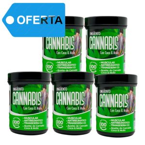 PACK (5) CANNABIS (ungüento con Coca y Molle) 100gr - LOS DORADOS INCAICOS