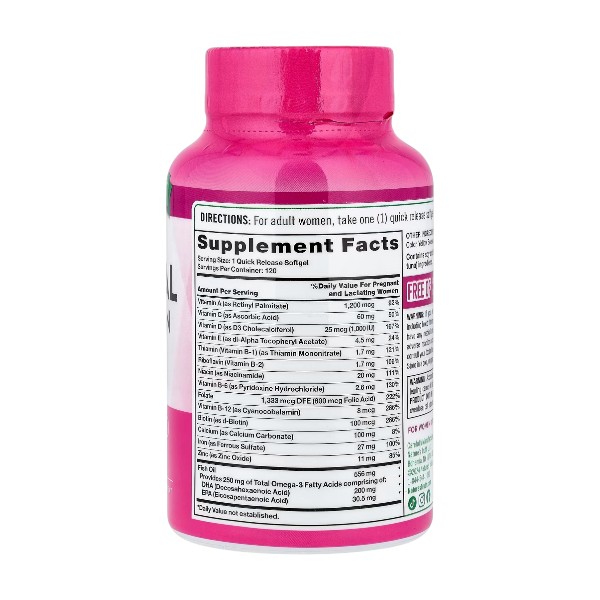 Ultra PRENATAL MULTIVITAMIN + DHA x 120 SOFT - NATURE'S TRUTH - Imagen 3