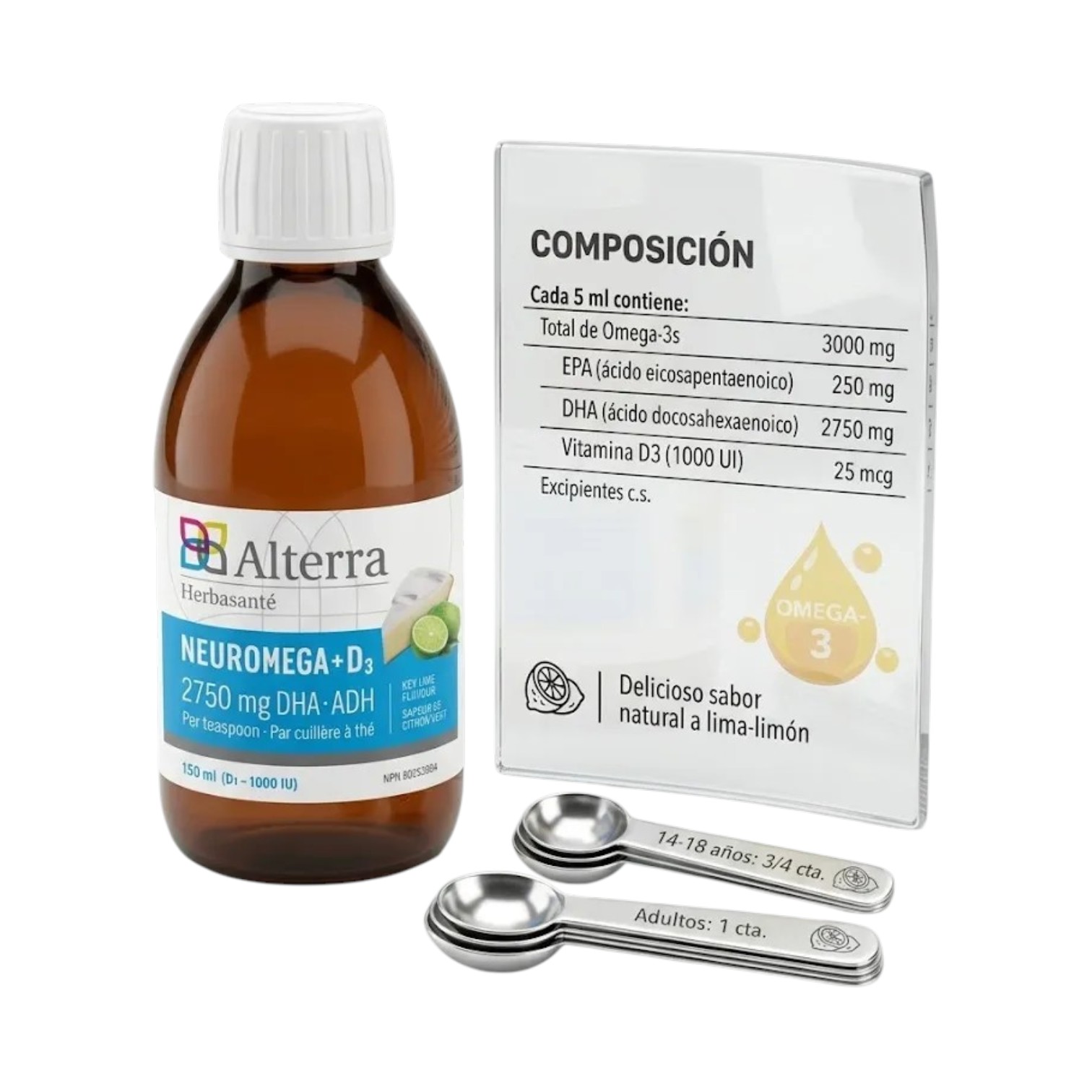 NEUROMEGA+D3 2750 MG DHA x 150 ML - ALTERRA - Imagen 2
