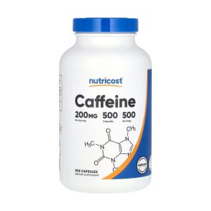 CAFFEINE (Pastillas de Cafeína) 200 MG x 500 CAPS - NUTRICOST