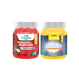 PACK ADULTO VINAGRE DE MANZANA & VALERIANA 130 GOMITAS - SOTTCOR