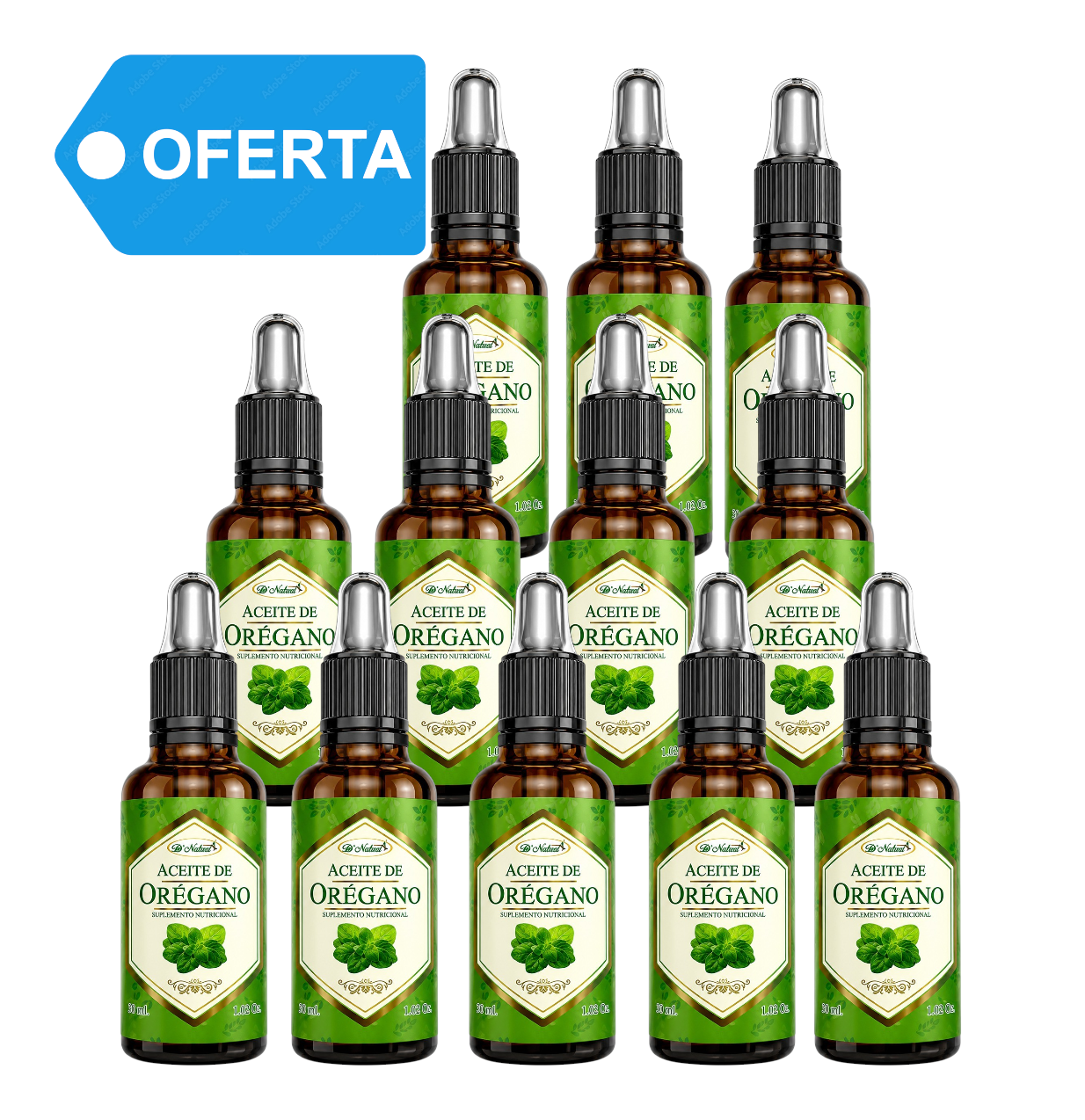 DOCENA(12) ACEITE DE OREGANO 30 ML – D'NATUR
