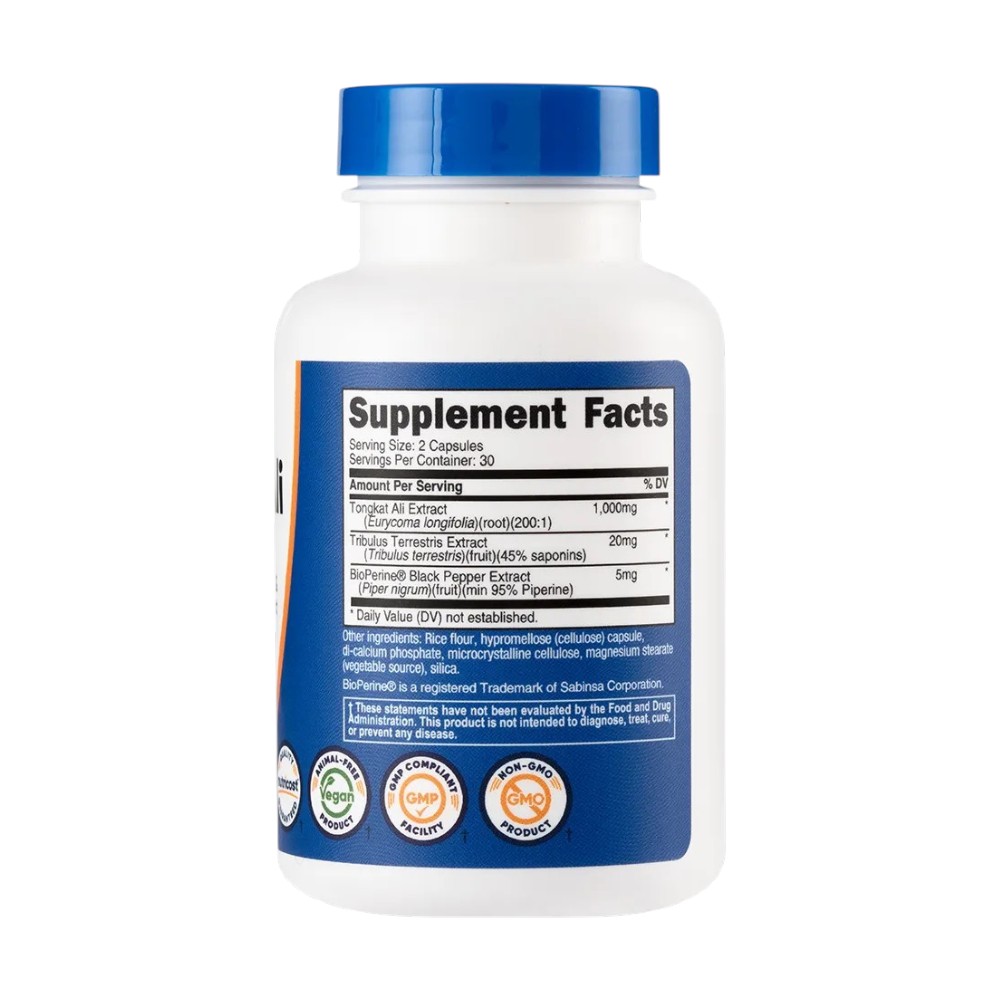 TONGKAT ALI (200:1 extract) 1,000 MG x 60 CAPS - NUTRICOST - Imagen 2