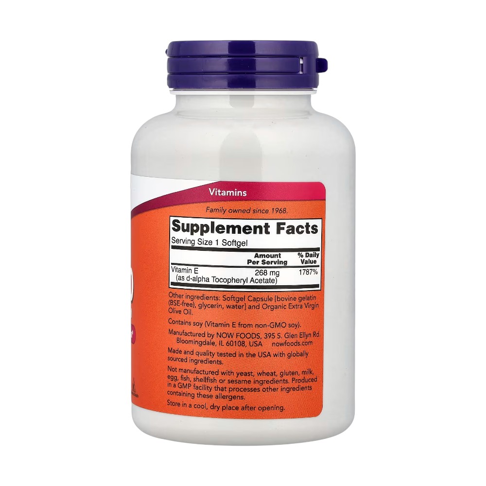 E-400 (d-alpha Tocopheryl) 268 MG x 250 SOFT - NOW - Imagen 2