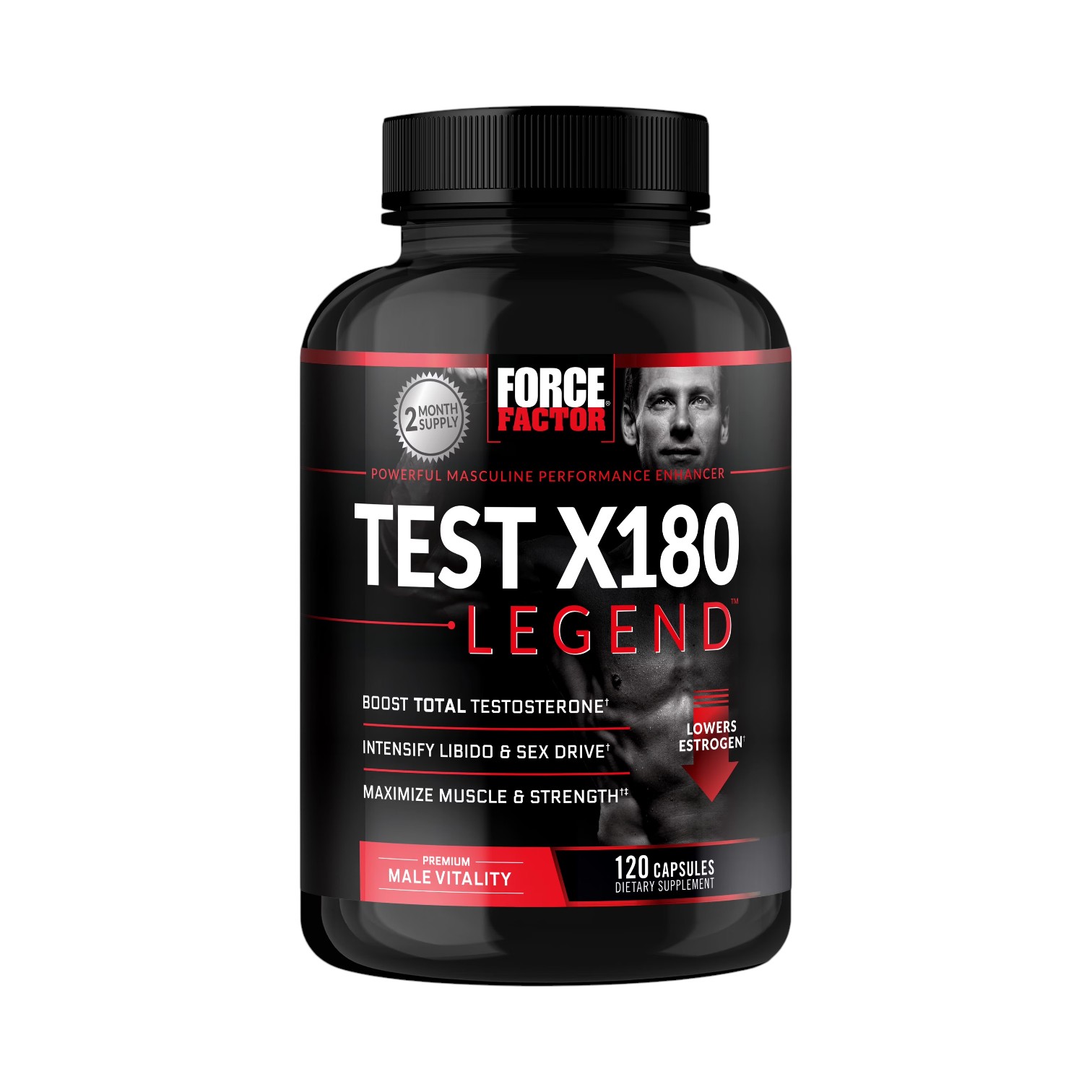 TEST X180 LEGEND 120 CAPS - FORCE FACTOR - Imagen 2